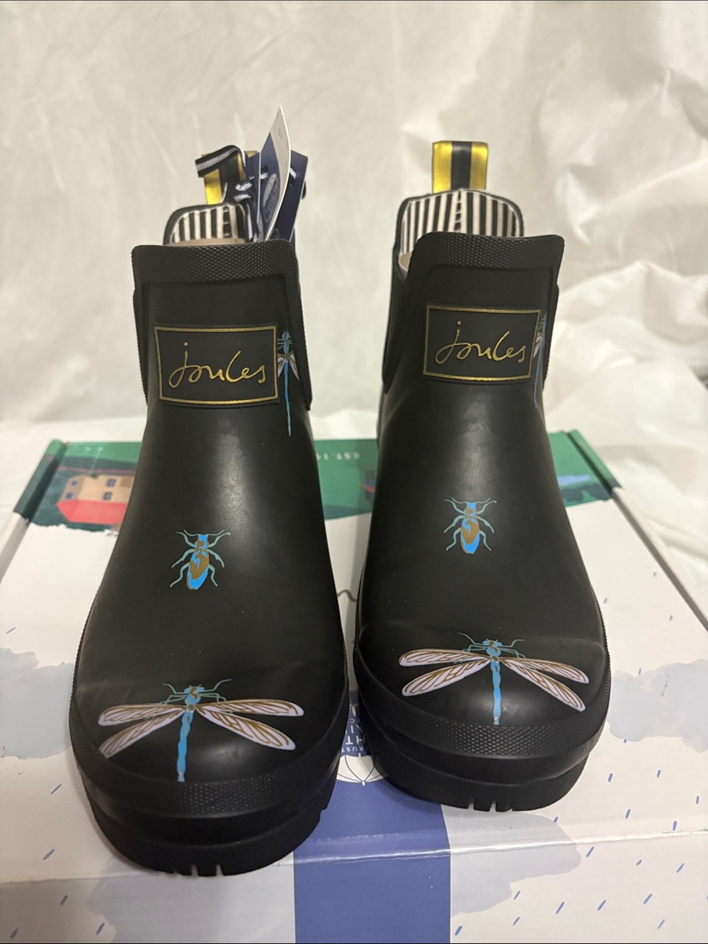 Joules Dragonfly Rain Boots size US 6 NWT